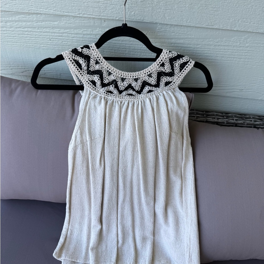 Hazel Black and White Crochet Blouse